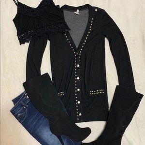Studded Knit Cardigan